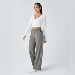 Halara High Waisted Pocket Straight Leg Work Pants - EUC